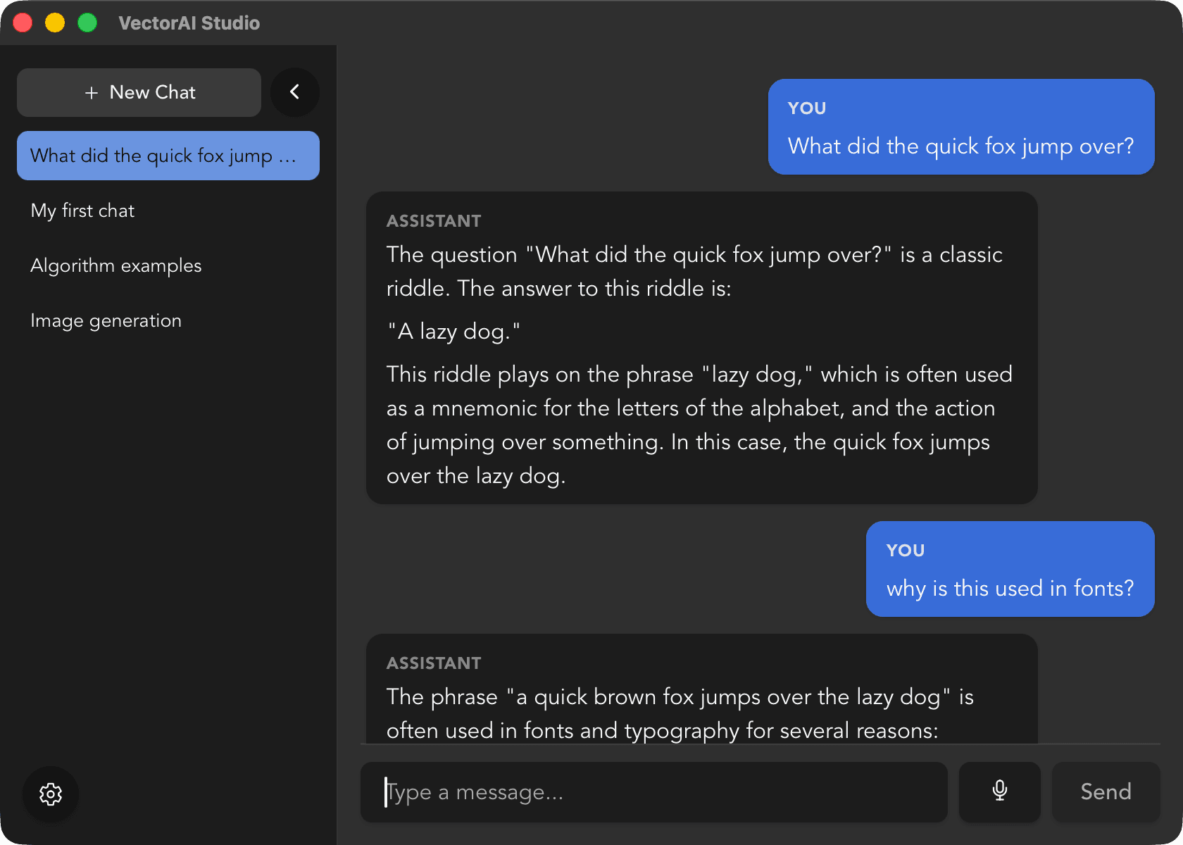 VectorAI LLM Studio screenshot